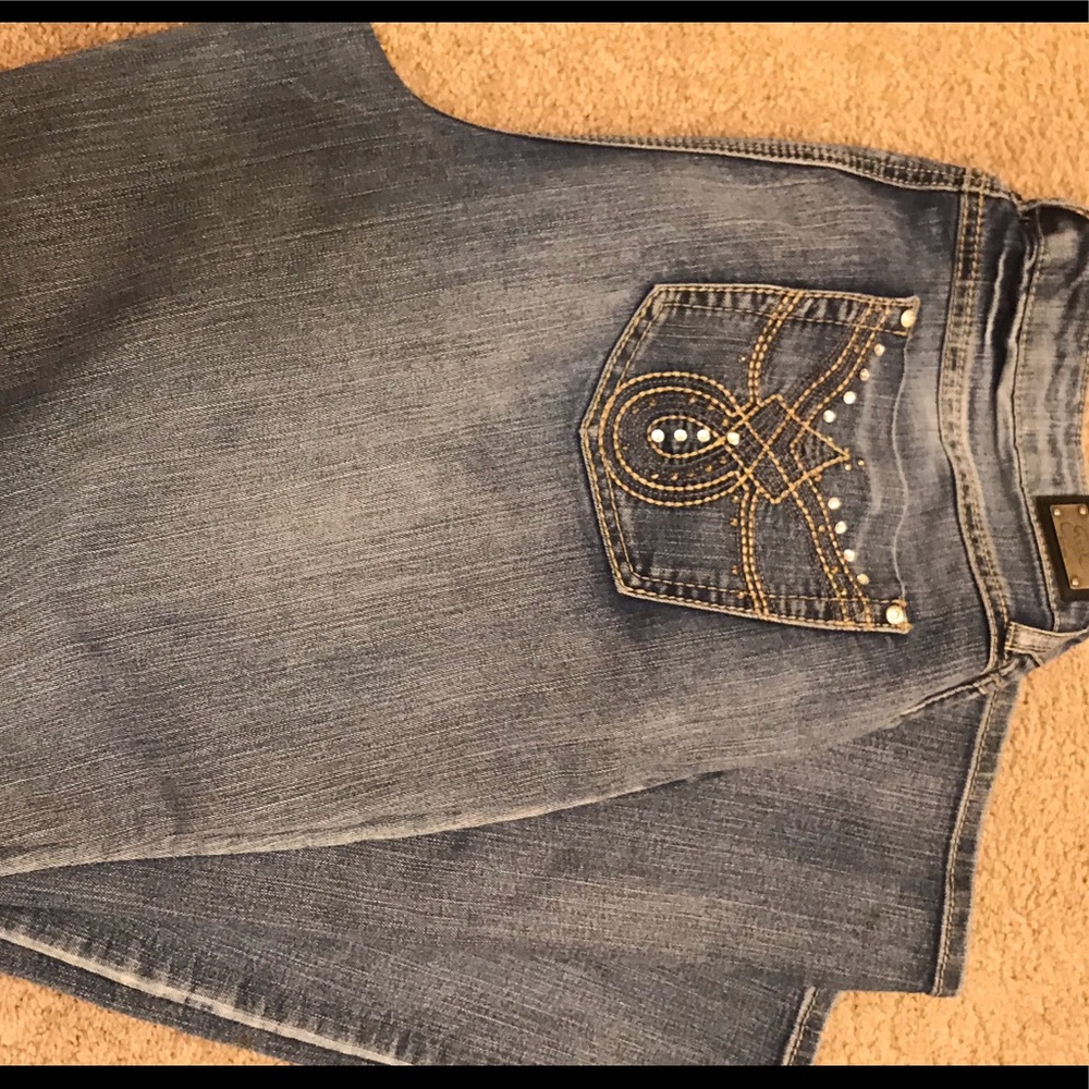 Earl 18 w bling straight leg jeans